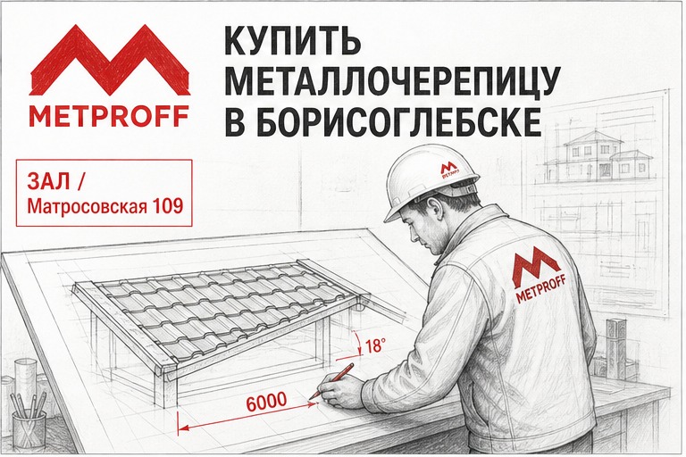Купить металлочерепицу в Борисоглебске: офис Матросовская 109 и склад 18Б