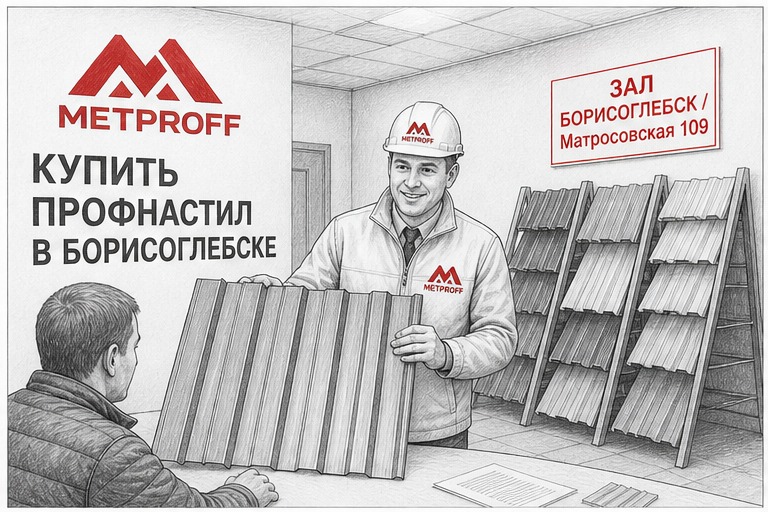 Купить профнастил в Борисоглебске: офис Матросовская 109 и склад 18Б