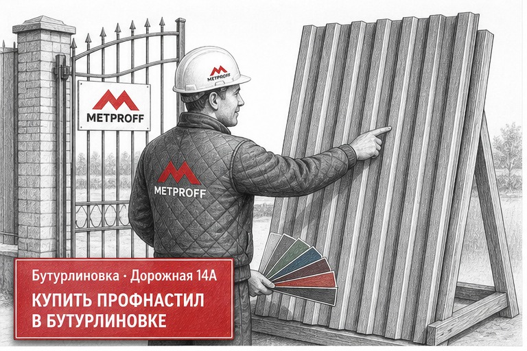 Профнастил в Бутурлиновке: офис Дорожная 14А, выбор листа, Метпрофф
