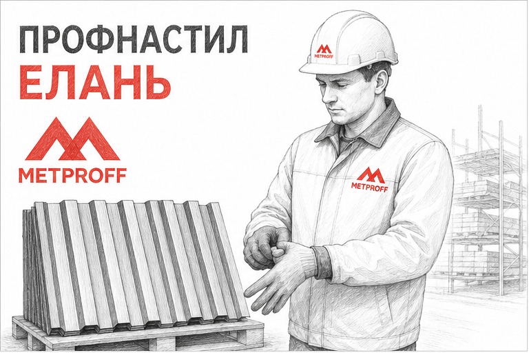 Купить профнастил в Елани: лист, офис Квадратура и склад Метпрофф