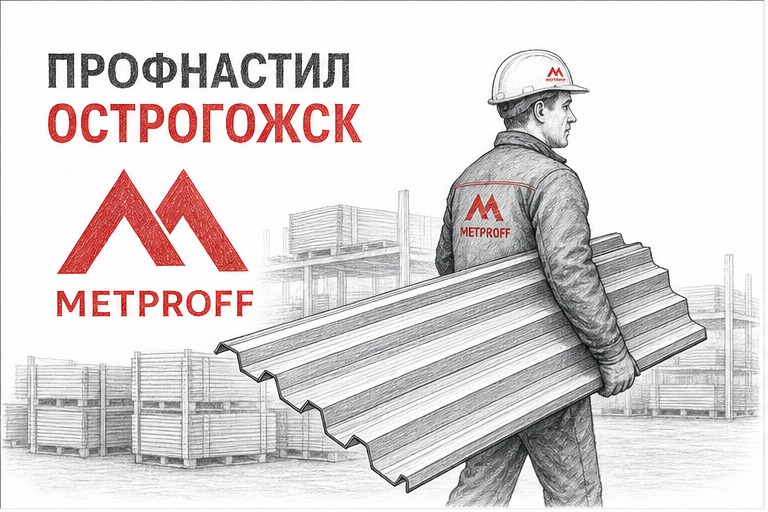 Купить профнастил в Острогожске: лист, офис Ленина 53 и склад Метпрофф