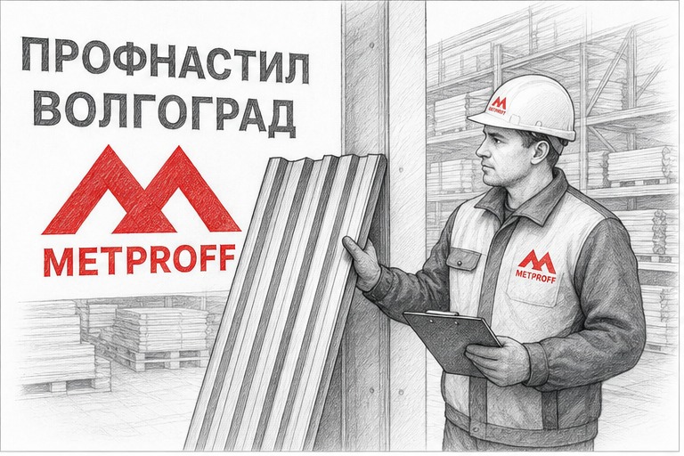 Купить профнастил в Волгограде: лист, филиал и склад Метпрофф