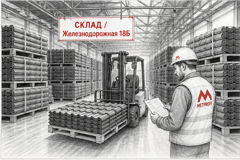 Завод и склад Метпрофф в Борисоглебске, Железнодорожная 18Б: рез металлочерепицы