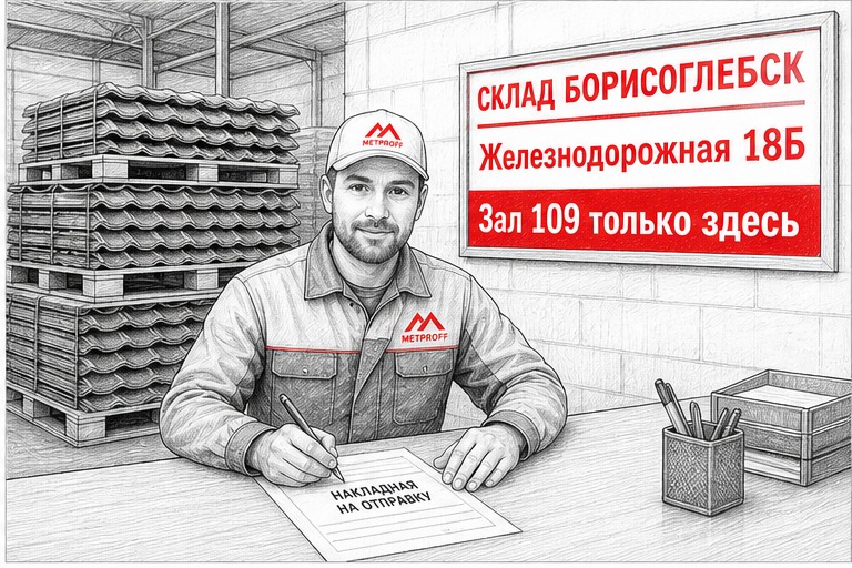 Склад Метпрофф в Борисоглебске, Железнодорожная 18Б: накладная на отправку рядов