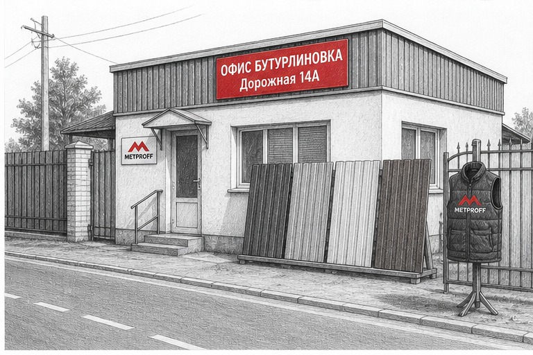 Офис Метпрофф в Бутурлиновке, ул. Дорожная, 14А: образцы профнастила