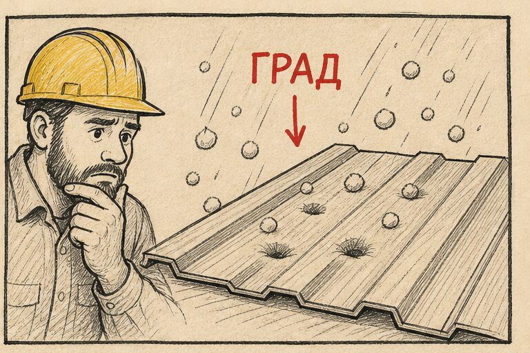 Град на тонком кровельном листе
