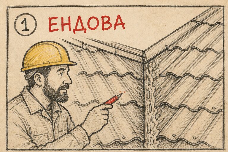 Ендова — внутренний угол двух скатов