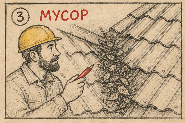 Листва забила ендову