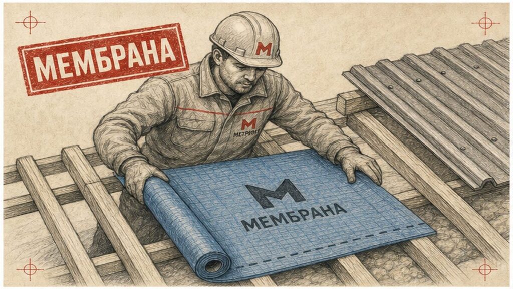 Иллюстрация: мембрана или плёнка под металлочерепицу