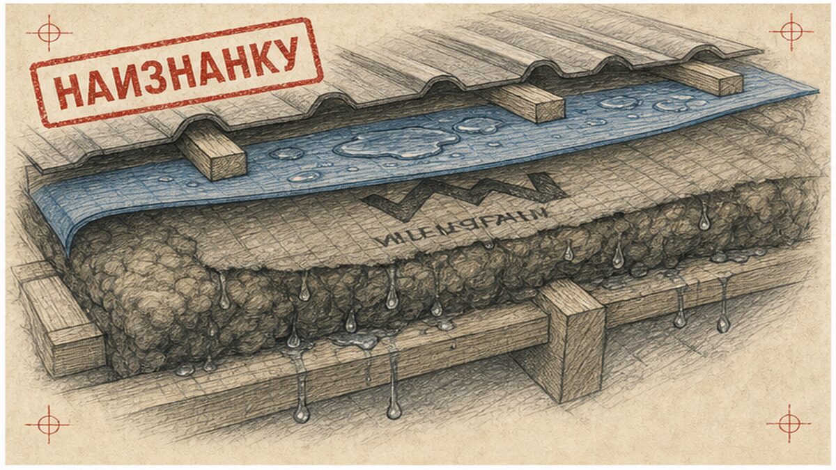 Мембрану положили наизнанку: надпись вниз, пар сидит в вате