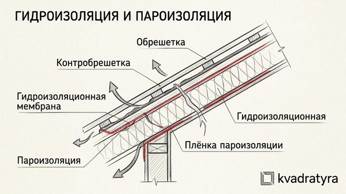 Гидроизоляция и пароизоляция