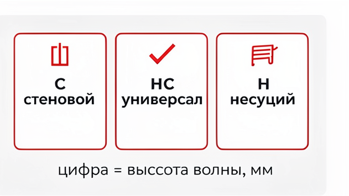 С стеновой, НС универсал, Н несущий