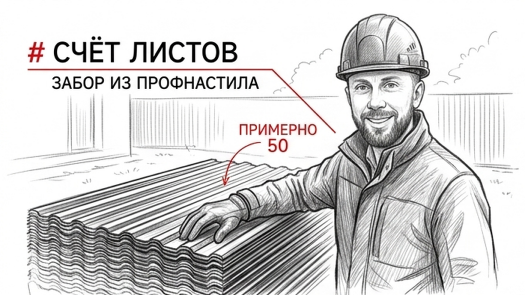 Как посчитать листы забора из профнастила