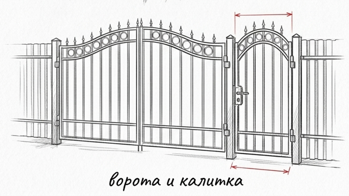 Ворота и калитка в смете отдельно