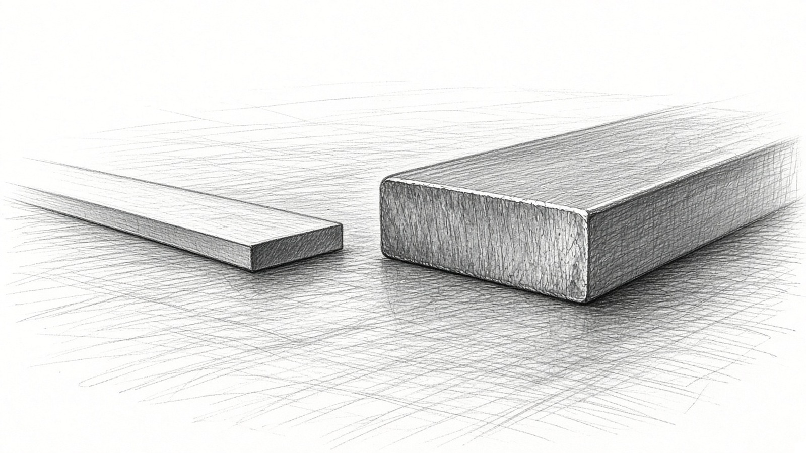 Сравнение: тонкая лента в рулоне и торец полосы-прутка
